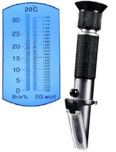 Beer Wort and Wine Refractometer, Dual Scale - Specific Gravity and Brix... - $29.40