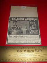 Home Treasure Ad Decor 1901 American Wringer Horse Shoe Washer Advertising Paper - £7.45 GBP