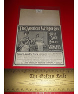 Home Treasure Ad Decor 1901 American Wringer Horse Shoe Washer Advertisi... - £7.44 GBP