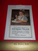 Home Treasure Ad Decor 1919 Norman Rockwell Grape Nuts Cereal Advertising Paper - £7.47 GBP
