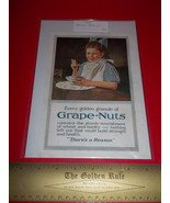 Home Treasure Ad Decor 1919 Norman Rockwell Grape Nuts Cereal Advertisin... - €8,24 EUR