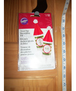 Wilton Party Supplies Set Santa Hat Christmas Holiday Treat Pop Decorati... - £7.48 GBP