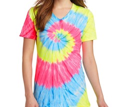 Ladies Tie-Dye V-Neck Tee-Shirt XS-4XL New - £8.73 GBP+