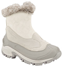 Columbia Womans Whitefield Zip Omni-Tech Waterproof Insulated White Boots Sz 6.5 - £71.20 GBP