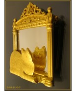 CAT looking in the MIRROR 3-D Brooch Pin by JJ -2 1/4 inches tall -FREE SHIPPING - $30.00