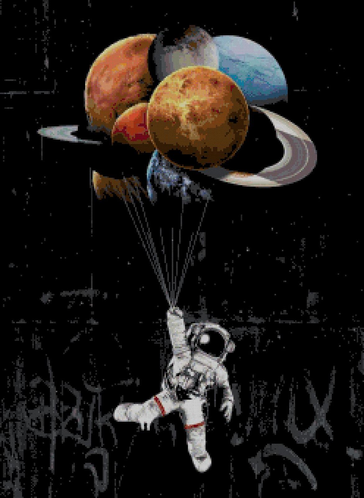 Counted Cross Stitch pattern banksy modern art cross 248 * 339 stitches BN1930