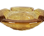 Anchor Hocking Soreno Glass Ashtray Honey Amber Mid Century 4 1/4” Round... - £7.87 GBP