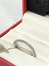 NEW BERRICLE Rhodium Sterling Silver Cubic Zirconia Half Eternity Ring Size 5 - £25.99 GBP