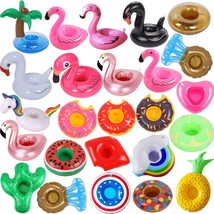 Inflatable Drink Holder 25 Pack Pool Drink Holder Floats,Various Designs Floatie - £28.53 GBP