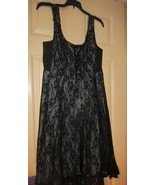 Torrid Black Lace - lace up sleeveless dress size 0 NWT - £41.89 GBP