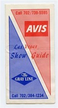 Avis Show Guide 1980 Las Vegas Nevada Rickles Belafonte Darin Humperdinc... - $17.82