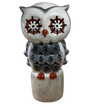 Midwest Lighted Color-Changing Owl Halloween Decor 14 Inches High Flashes - £9.62 GBP