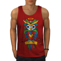 Wellcoda Bright Colorful Owl Mens Tank Top, Nature Active Sports Shirt - £15.00 GBP+