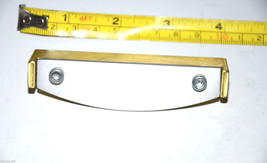 new curved metal knob handle cabinet pull hardware gold tone silver classy - $2.96