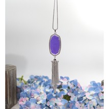 Kendra Scott Rayne Iridescent Glass Long Pendant Necklace NWT - £66.29 GBP
