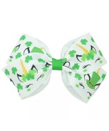 NEW Girls Hair Bow Clip St Patrick&#39;s Day Unicorn - $6.56 CAD