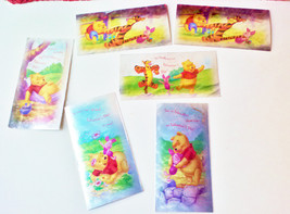 Valentine Cards Disney Winnie the Pooh Piglet Foil Metallic Shiny Vintag... - £12.64 GBP