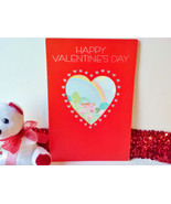 Red Heart Vintage Unused Valentine Card w Envelope Large Glossy Greeting... - £9.55 GBP