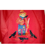 Hand Painted Child New Glittery Sweat Shirt Sparkly Scarecrow Farmer Chi... - £23.18 GBP
