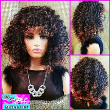 Marcy" Afro Kinky Curly 1B/30 Synthetic wig Hair loss, Alopeica, Chemo Wig, Full - $73.00