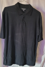 Men's Croft &amp; Barrow Shirt Size Medium Black Short Sleeve Stripe Casual ... - $14.99