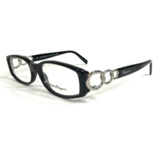 Salvatore Ferragamo Eyeglasses Frames 2641-B 101 Black Silver Hoops 53-16-135 - £54.62 GBP