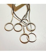 Vintage Long 3 Dangle Earrings Costume Handmade Circles B66 Maine - $27.41 CAD
