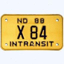 1988 United States North Dakota INTRANSIT Special License Plate X 84 - £14.86 GBP