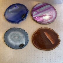 RABLABS Set Of 4 Agate Coasters  L 5" x W4” - $30.00