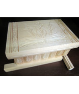 White Wooden Puzzle Jewellery Box with Secret Compartment Hidden Lock Ke... - £47.54 GBP