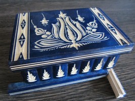 Transylvania Ornate Hand Carved  Hinged Lid Jewelry Keepsake Trinket Box... - £35.59 GBP