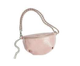 Steve Madden Women Blush Ida Icy Zip Closure Small Embossed Belt Bag NEW - £36.67 GBP