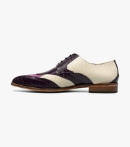 Stacy Adams Tristano Modified Bike Toe Oxford Shoes Purple Multi 25694-540 image 6