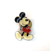 Vintage Mickey Mouse Enamel Lapel Pin Glossy Shiny - £13.58 GBP