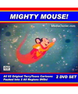  Mighty Mouse Cartoons DVD All 65 TerryToons 2 Archive Grade DVDs - £21.53 GBP