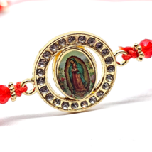 Our Lady of Guadalupe Virgin Mary Bracelet CZ Gemstone Beaded Catholic Jewellery - £4.01 GBP