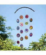 Beautiful Hanging Fused Glass Wind Chime and Colorful Window Mobile Sunc... - $509.02 MXN