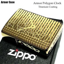 Armor Polygon Clock Gold Titanium Zippo 2021 MIB - $134.69