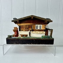 Vintage Reuge EJB Music Box Swiss Cottage Chalet Cabin Water Wheel - Edelweiss - $24.99