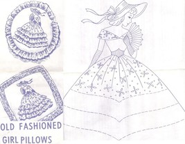 Southern Belle - Crinoline Lady pillows eyelet &amp; embroidery pattern AB7346  - £3.99 GBP