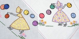 Bonnet / Sunbonnet Girls Kitchen TOWELS embroidery pattern LW1305  - $5.00