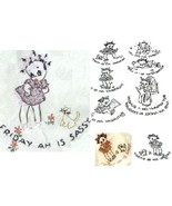 Pickaninny Girl DOW  days of week TOWELS embroidery pattern AM3341   - £3.95 GBP