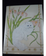 1987 Donald Art White Persian Cat Print - $5.44 CAD