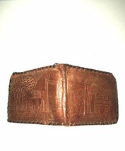 Vintage Tooled Leather Wallet Billfold Siesta Western 50s Mid Century Ch... - €18,23 EUR