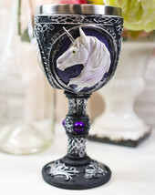 Ebros Large Unicorn Wine Of Purity Goblet Chalice Cup Figurine 8oz Fantasy Decor - £20.77 GBP