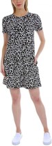 Women&#39;s Ellen Tracy A-line Stretch short dress pockets black gray white ... - $14.84