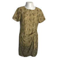 John Roberts Classy Modest Beige Dress ~ Sz 12 ~ Knee Length ~ Lined - £13.50 GBP