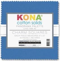5&quot; Charm Pack Squares Kona Cotton Solids Panorama Palette Fabric Precuts M528.17 - £8.66 GBP