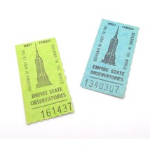 Vintage Empire State Building Observatories Ticket Stubs, 1930s Souvenir NYC - £18.79 GBP