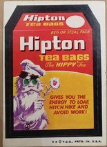  1974/ 6th S TOPPS WACKY sticker HIPTON Tea Bags The &#39;Hippy&#39; Tea - $35.76 MXN